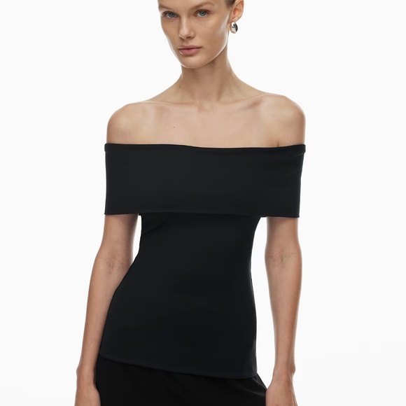 Aritzia Contour Off-Shoulder Sleeveless Hip Top – Black (XS) - Picture 4 of 10